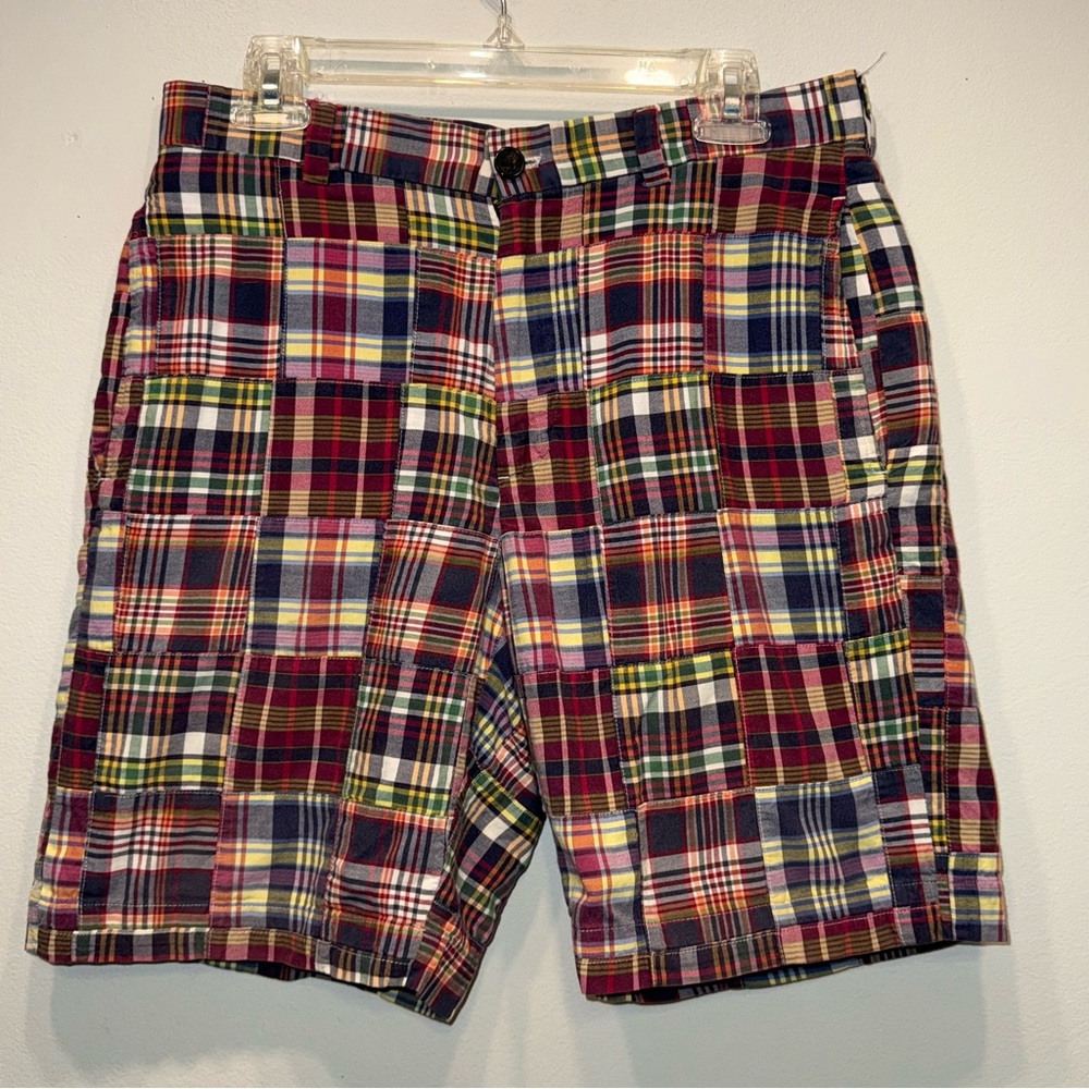 Brooks Brothers Plaid Patchwork Madras Shorts Siz… - image 1